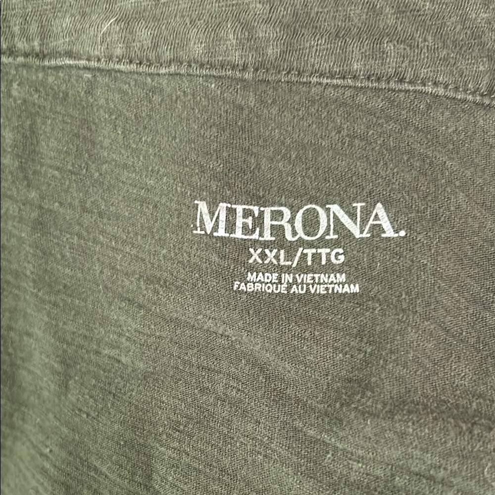 Olive Green Button-Up Shirt - Picture 3 of 4